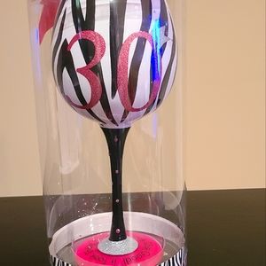 NEW Mud Pie 30th Birthday Wine Glass.